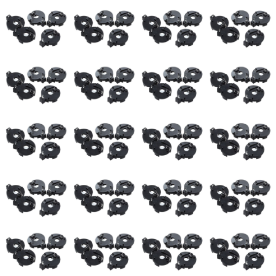 CR2016 2025 2032 Coin Cell Button Battery Holder Socket Black 5 Pcs